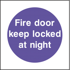 Fire Door Keep Locked At Night